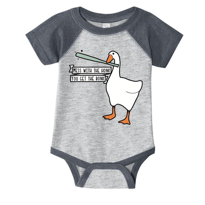 Mess With The Honk You Get The Bonk Goose Infant Baby Jersey Bodysuit
