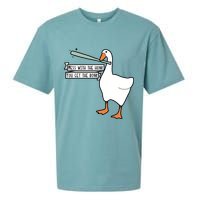 Mess With The Honk You Get The Bonk Goose Sueded Cloud Jersey T-Shirt