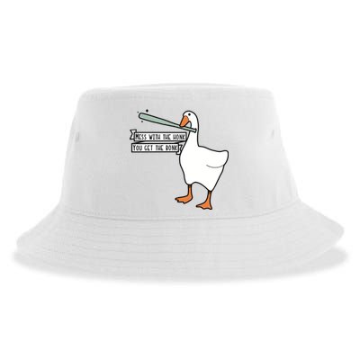 Mess With The Honk You Get The Bonk Goose Sustainable Bucket Hat