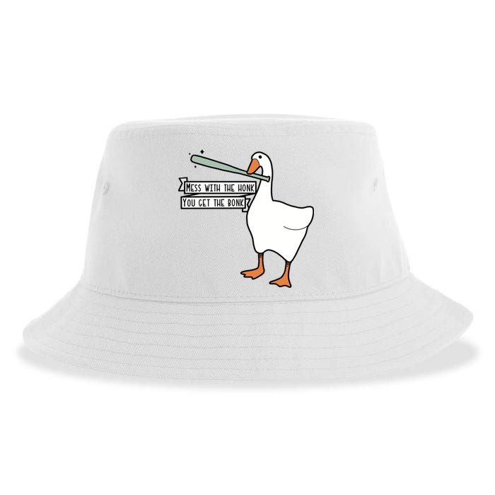 Mess With The Honk You Get The Bonk Goose Sustainable Bucket Hat