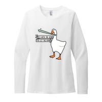 Mess With The Honk You Get The Bonk Goose Womens CVC Long Sleeve Shirt