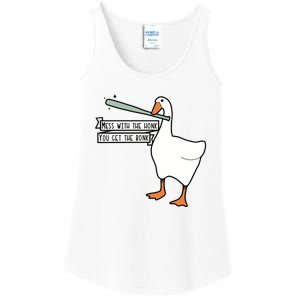 Mess With The Honk You Get The Bonk Goose Ladies Essential Tank