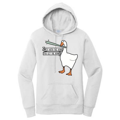 Mess With The Honk You Get The Bonk Goose Women's Pullover Hoodie