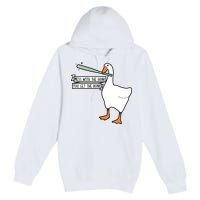 Mess With The Honk You Get The Bonk Goose Premium Pullover Hoodie