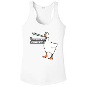 Mess With The Honk You Get The Bonk Goose Ladies PosiCharge Competitor Racerback Tank