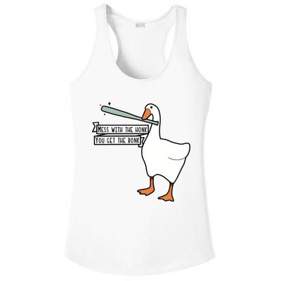 Mess With The Honk You Get The Bonk Goose Ladies PosiCharge Competitor Racerback Tank