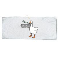 Mess With The Honk You Get The Bonk Goose Large Microfiber Waffle Golf Towel