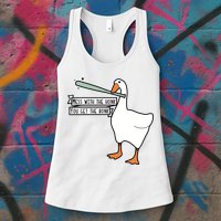 Mess With The Honk You Get The Bonk Goose Womens Tank Top