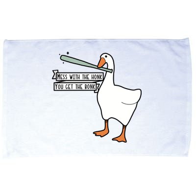 Mess With The Honk You Get The Bonk Goose Microfiber Hand Towel