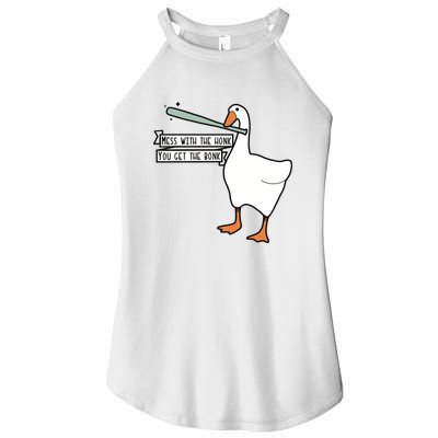 Mess With The Honk You Get The Bonk Goose Women's Perfect Tri Rocker Tank