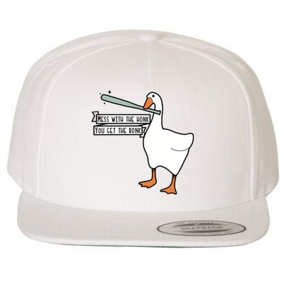 Mess With The Honk You Get The Bonk Goose Wool Snapback Cap