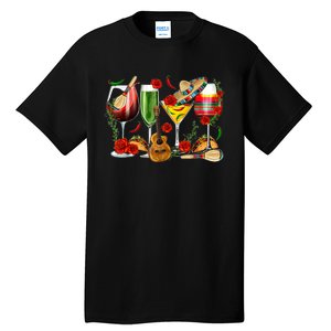 Mexico Wine Tequila Cinco De Mayo Mexican Fiesta Lover Tall T-Shirt