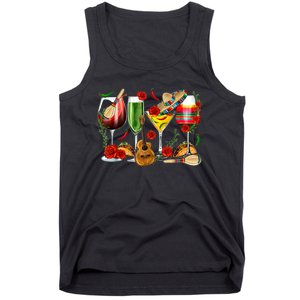 Mexico Wine Tequila Cinco De Mayo Mexican Fiesta Lover Tank Top