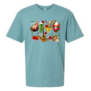 Mexico Wine Tequila Cinco De Mayo Mexican Fiesta Lover Sueded Cloud Jersey T-Shirt