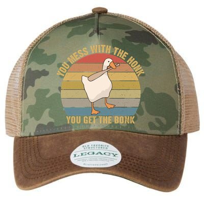 Mess With The Honk You Get The Bonk Makes A Funny Goose Meme For Every Gamer And Legacy Tie Dye Trucker Hat