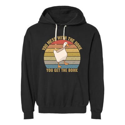 Mess With The Honk You Get The Bonk Makes A Funny Goose Meme For Every Gamer And Garment-Dyed Fleece Hoodie