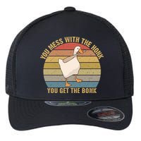Mess With The Honk You Get The Bonk Makes A Funny Goose Meme For Every Gamer And Flexfit Unipanel Trucker Cap