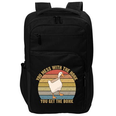 Mess With The Honk You Get The Bonk Makes A Funny Goose Meme For Every Gamer And Impact Tech Backpack
