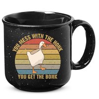 Mess With The Honk You Get The Bonk Makes A Funny Goose Meme For Every Gamer And 15oz Campfire Ceramic Mug