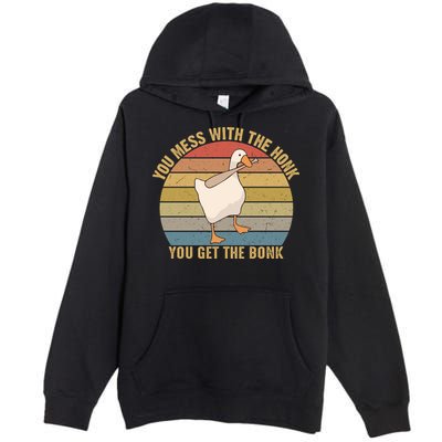 Mess With The Honk You Get The Bonk Makes A Funny Goose Meme For Every Gamer And Premium Pullover Hoodie