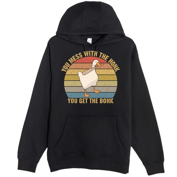 Mess With The Honk You Get The Bonk Makes A Funny Goose Meme For Every Gamer And Premium Pullover Hoodie