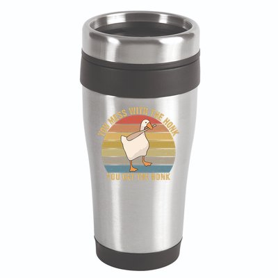Mess With The Honk You Get The Bonk Makes A Funny Goose Meme For Every Gamer And 16oz Travel Tumbler