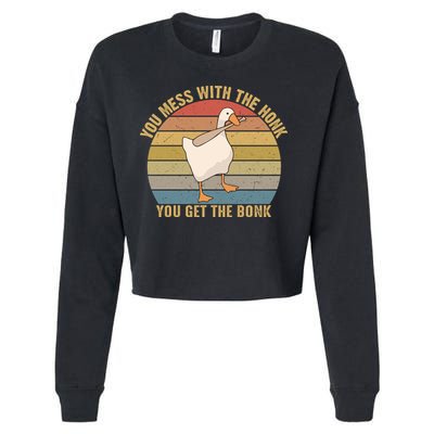 Mess With The Honk You Get The Bonk Makes A Funny Goose Meme For Every Gamer And Cropped Pullover Crew