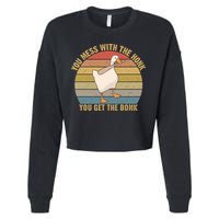 Mess With The Honk You Get The Bonk Makes A Funny Goose Meme For Every Gamer And Cropped Pullover Crew