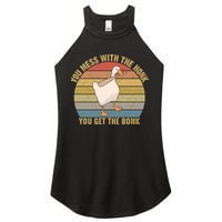 Mess With The Honk You Get The Bonk Makes A Funny Goose Meme For Every Gamer And Women's Perfect Tri Rocker Tank
