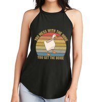 Mess With The Honk You Get The Bonk Makes A Funny Goose Meme For Every Gamer And Women's Perfect Tri Rocker Tank