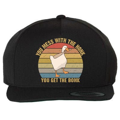 Mess With The Honk You Get The Bonk Makes A Funny Goose Meme For Every Gamer And Wool Snapback Cap