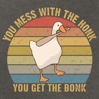 Mess With The Honk You Get The Bonk Makes A Funny Goose Meme For Every Gamer And Cotton Canvas Backpack
