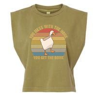 Mess With The Honk You Get The Bonk Makes A Funny Goose Meme For Every Gamer And Garment-Dyed Women's Muscle Tee