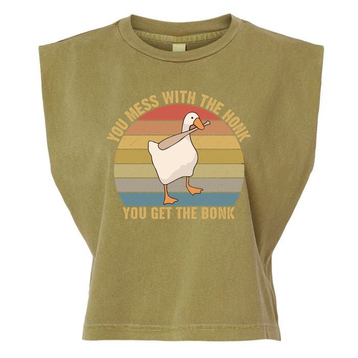 Mess With The Honk You Get The Bonk Makes A Funny Goose Meme For Every Gamer And Garment-Dyed Women's Muscle Tee