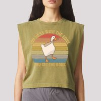 Mess With The Honk You Get The Bonk Makes A Funny Goose Meme For Every Gamer And Garment-Dyed Women's Muscle Tee
