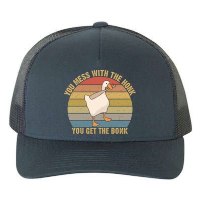 Mess With The Honk You Get The Bonk Makes A Funny Goose Meme For Every Gamer And Yupoong Adult 5-Panel Trucker Hat