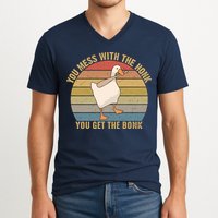 Mess With The Honk You Get The Bonk Makes A Funny Goose Meme For Every Gamer And V-Neck T-Shirt