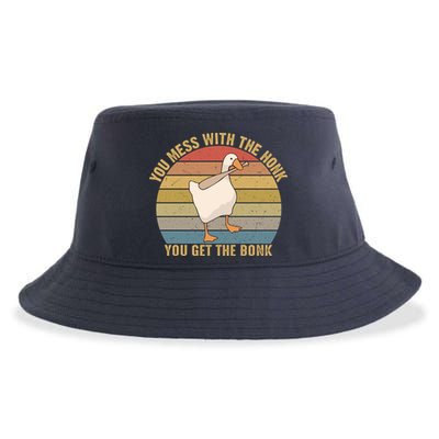 Mess With The Honk You Get The Bonk Makes A Funny Goose Meme For Every Gamer And Sustainable Bucket Hat