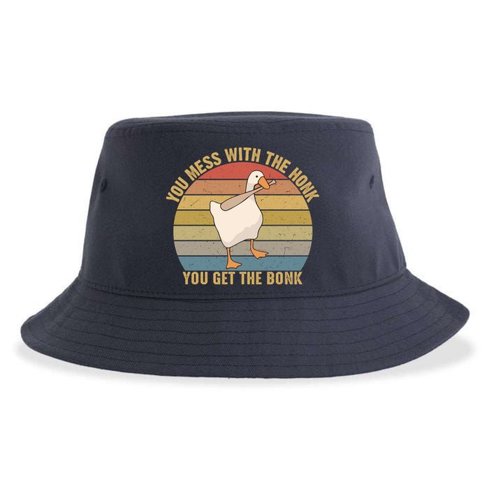 Mess With The Honk You Get The Bonk Makes A Funny Goose Meme For Every Gamer And Sustainable Bucket Hat