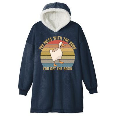 Mess With The Honk You Get The Bonk Makes A Funny Goose Meme For Every Gamer And Hooded Wearable Blanket