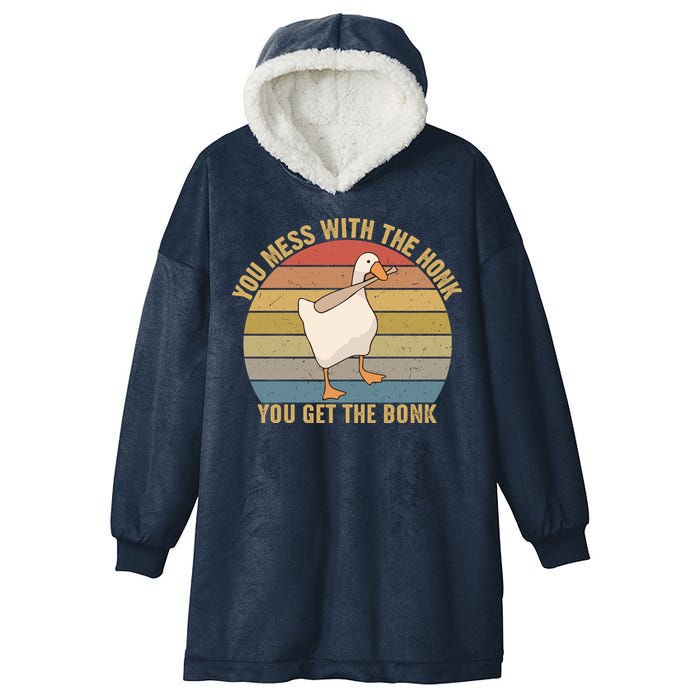 Mess With The Honk You Get The Bonk Makes A Funny Goose Meme For Every Gamer And Hooded Wearable Blanket