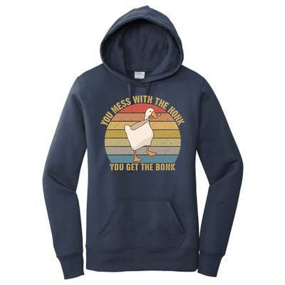 Mess With The Honk You Get The Bonk Makes A Funny Goose Meme For Every Gamer And Women's Pullover Hoodie