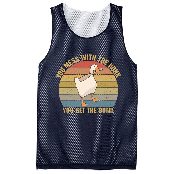 Mess With The Honk You Get The Bonk Makes A Funny Goose Meme For Every Gamer And Mesh Reversible Basketball Jersey Tank