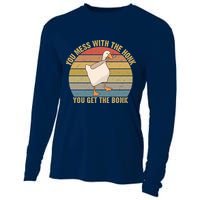 Mess With The Honk You Get The Bonk Makes A Funny Goose Meme For Every Gamer And Cooling Performance Long Sleeve Crew