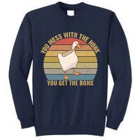 Mess With The Honk You Get The Bonk Makes A Funny Goose Meme For Every Gamer And Tall Sweatshirt