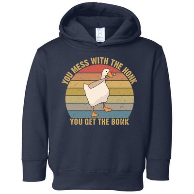 Mess With The Honk You Get The Bonk Makes A Funny Goose Meme For Every Gamer And Toddler Hoodie