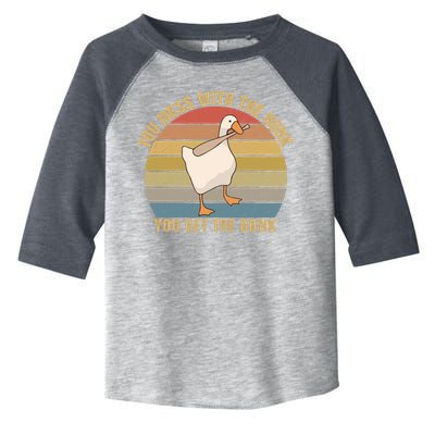 Mess With The Honk You Get The Bonk Makes A Funny Goose Meme For Every Gamer And Toddler Fine Jersey T-Shirt