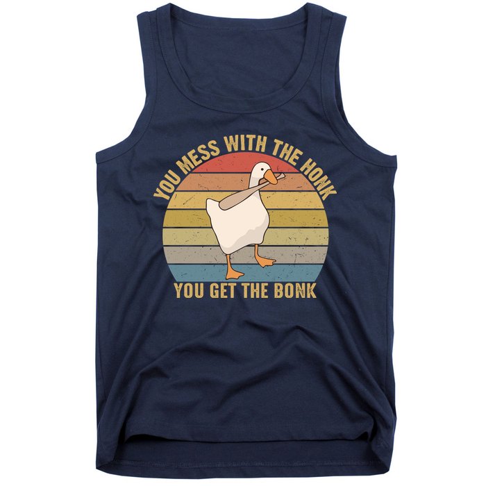 Mess With The Honk You Get The Bonk Makes A Funny Goose Meme For Every Gamer And Tank Top
