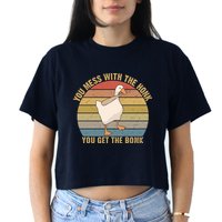 Mess With The Honk You Get The Bonk Makes A Funny Goose Meme For Every Gamer And Crop Top