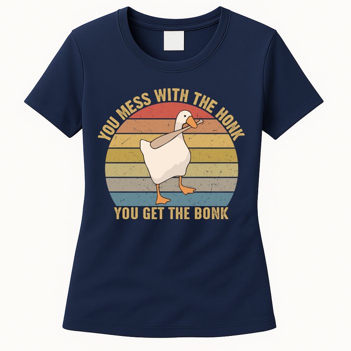 Mess With The Honk You Get The Bonk Makes A Funny Goose Meme For Every Gamer And Womens T-Shirt